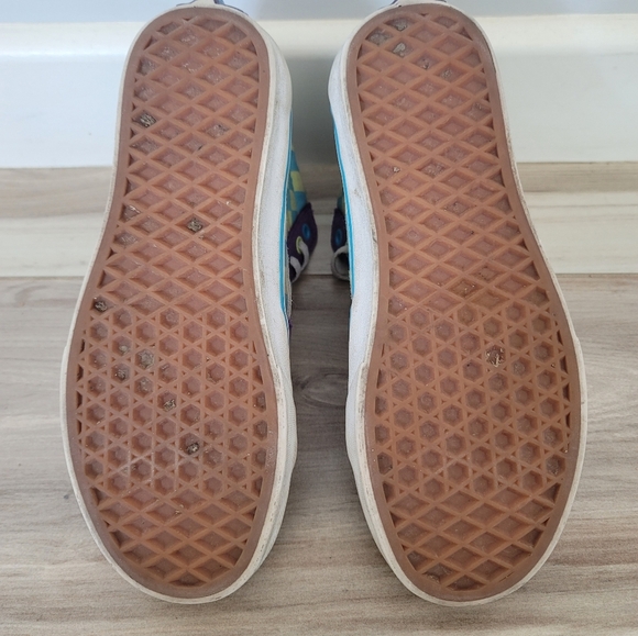 Vans Purple Suede Blue/Yellow checker High Top Shoes Women's Size 5.5 - Picture 5 of 6